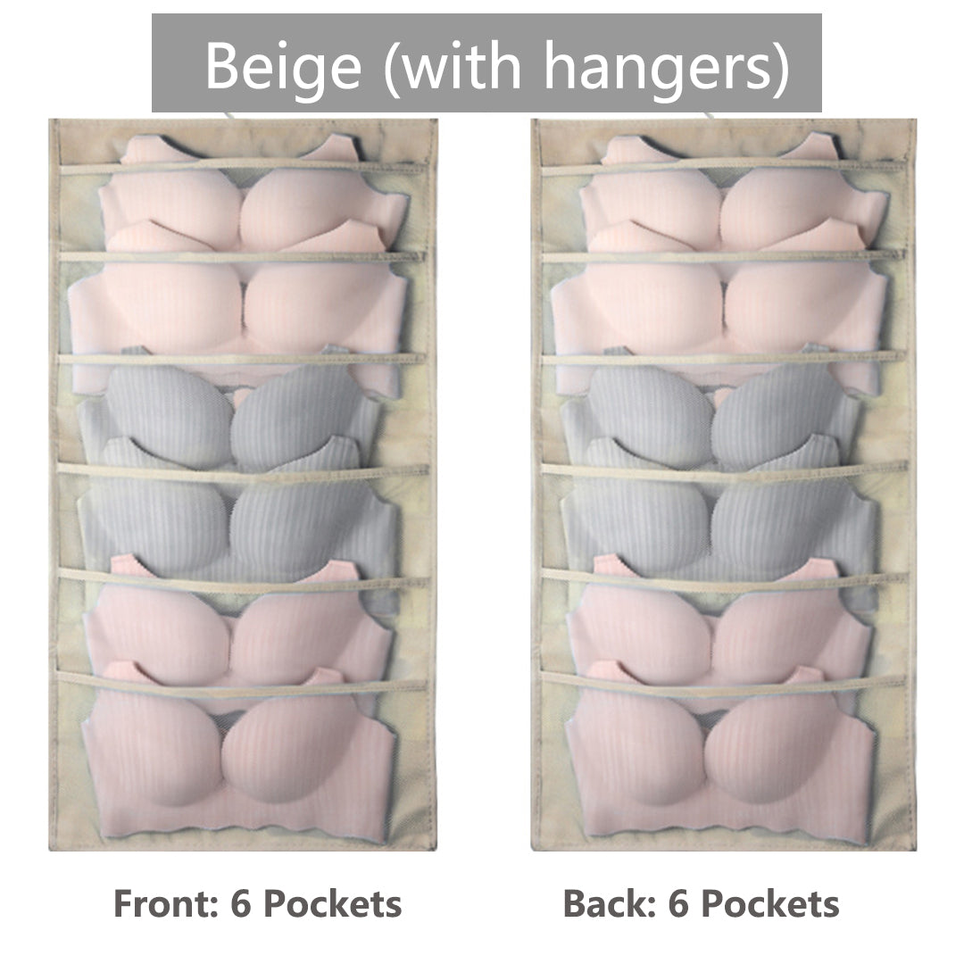 Dual Sided Wall Shelf Wardrobe Storage Bags