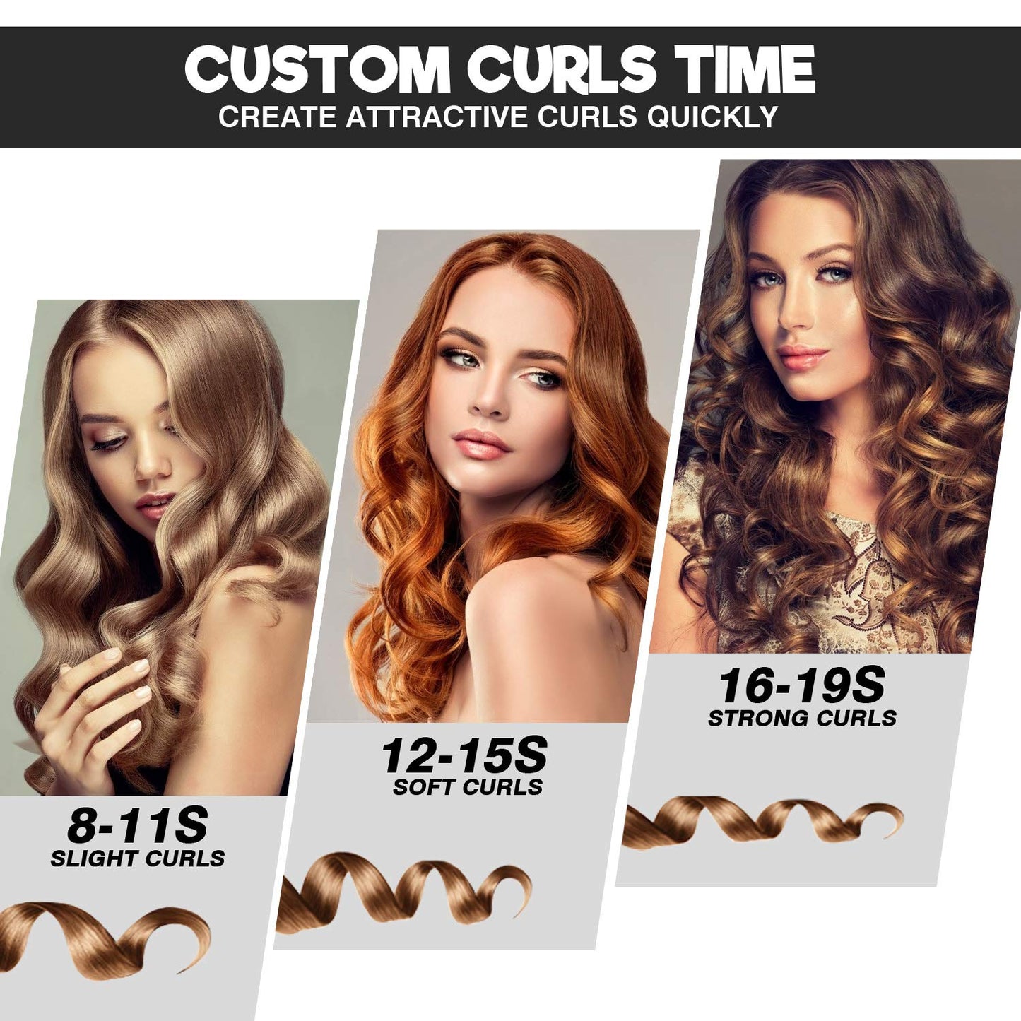 Automatic Hair Curling Iron with Ceramic Ionic Barrel Hair Curler