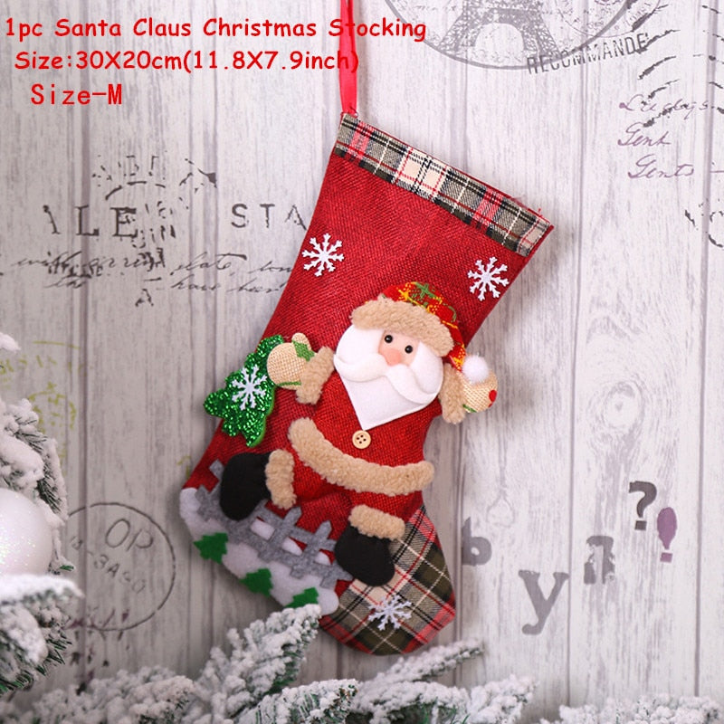 Christmas Stocking Santa Sack Gift Bag